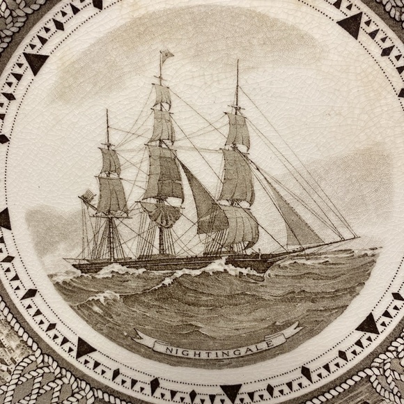 Wedgwood The American Clipper Ship Plate "Nightingale" - Picture 3 of 5